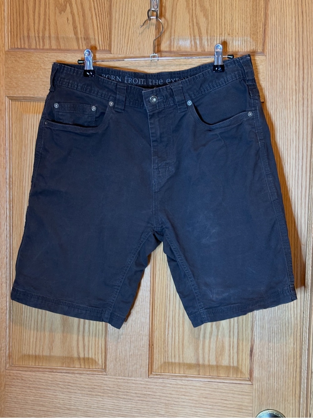 prAna Canvas Carpenter Shorts - Charcoal Gray - Outdoors Workwear - 34” Waist